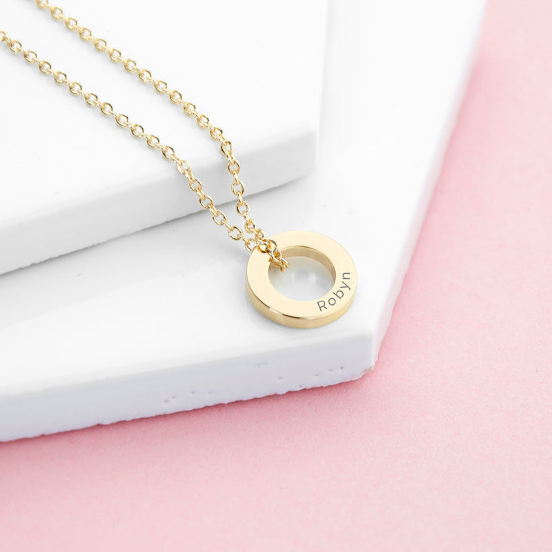 Personalised Mini Ring Necklace