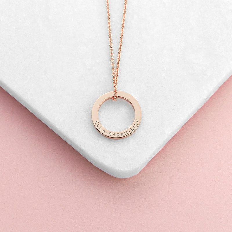Personalised Family Ring Necklace