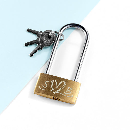 Personalised Couples' Padlock, alternate view