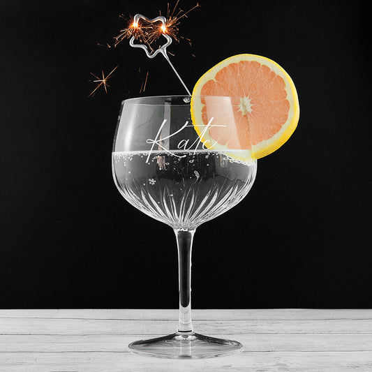Personalised Crystal Gin Goblet, alternate view