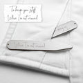 Personalised Handwriting Collar Stiffeners - Silver