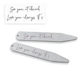 Personalised Handwriting Collar Stiffeners - Silver