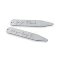 Personalised Handwriting Collar Stiffeners - Silver
