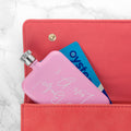 Personalised Handwriting Pink Slimline Flask