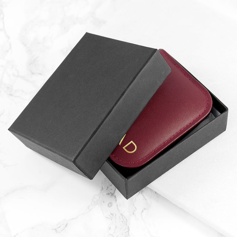 Personalised Leather Playing Card Case