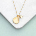 Personalised Matte Star and Drop Necklace
