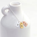 Personalised Mixed Metal Mini Tags Necklace
