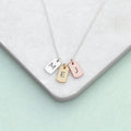 Personalised Mixed Metal Mini Tags Necklace