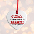 Personalised Christmas Heart Decoration