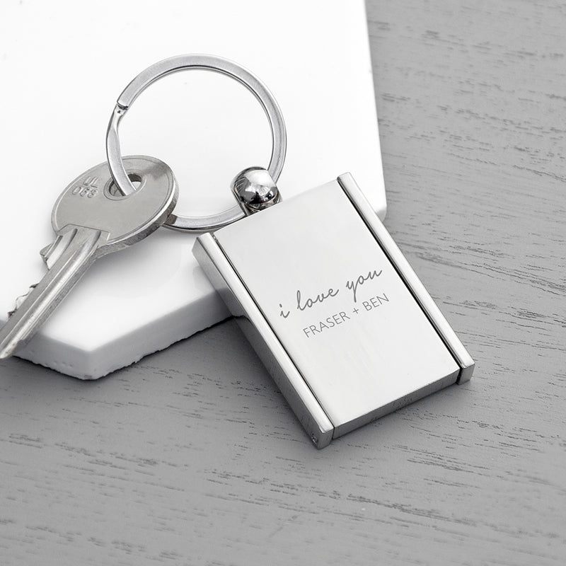 Personalised I Love You Mini Frame Keyring