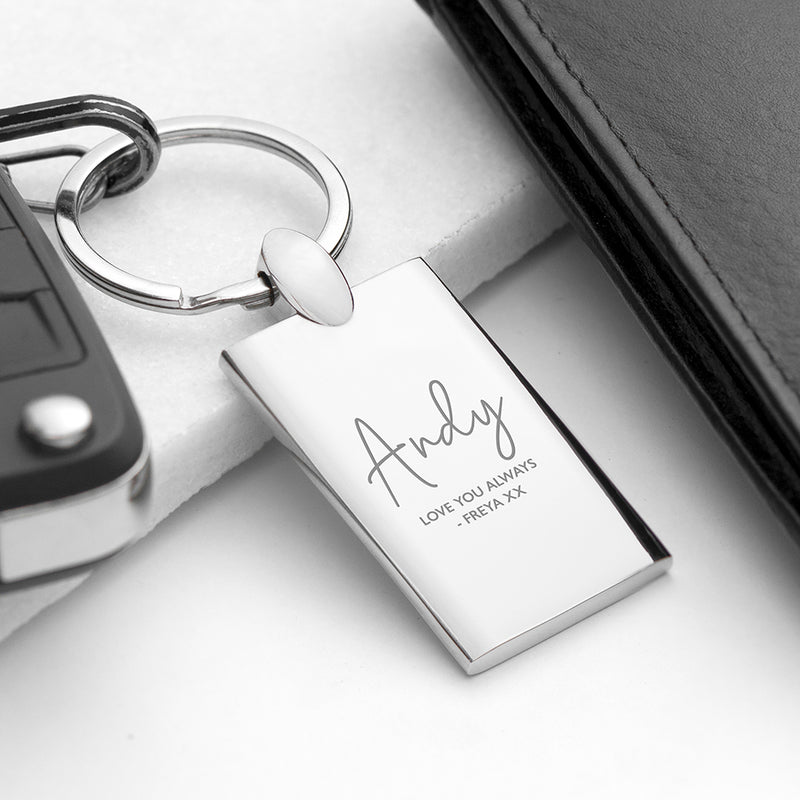 Personalised Special Person Rectangle Keyring