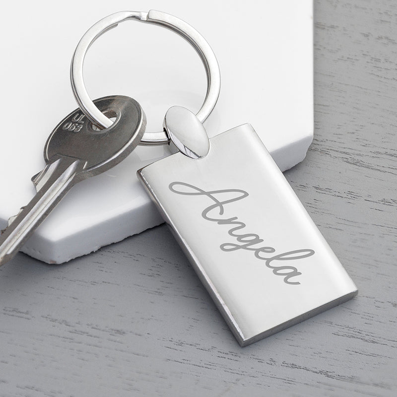Personalised Rectangle Keyring