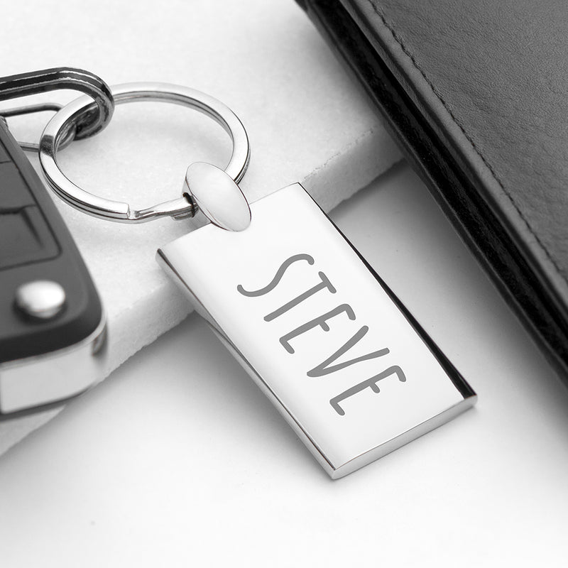 Personalised Rectangle Keyring