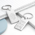 Personalised Sisters are Flowers Keyring