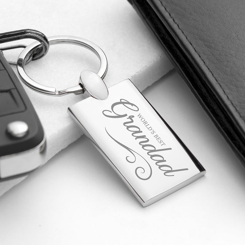 Personalised World's Best Grandad Keyring