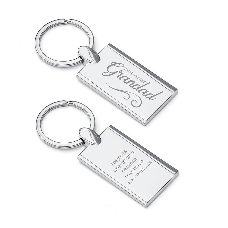 Personalised World's Best Grandad Keyring