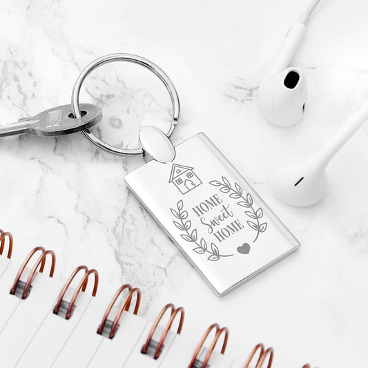 Personalised Home Sweet Home Keyring