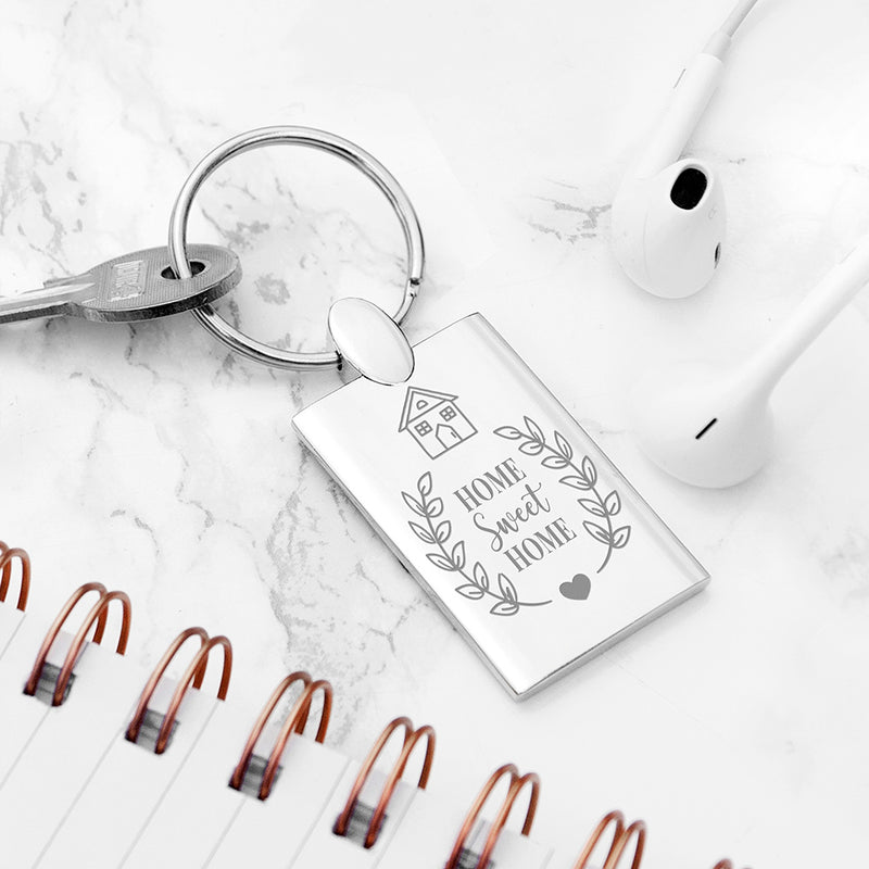 Personalised Home Sweet Home Keyring