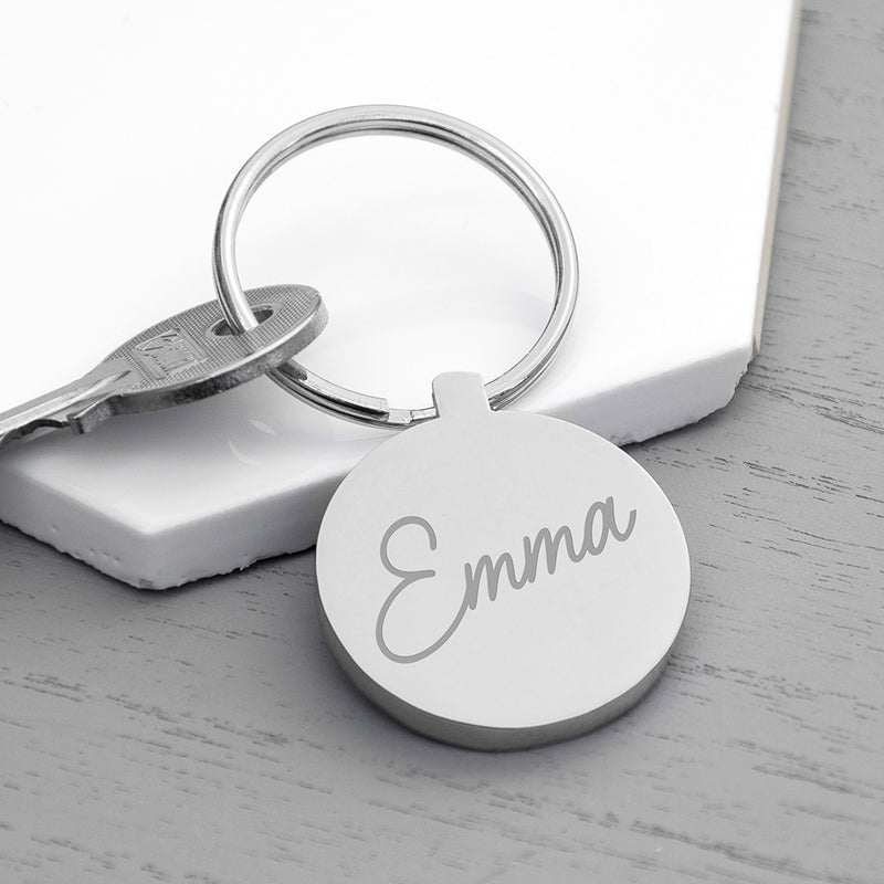Personalised Round Keyring