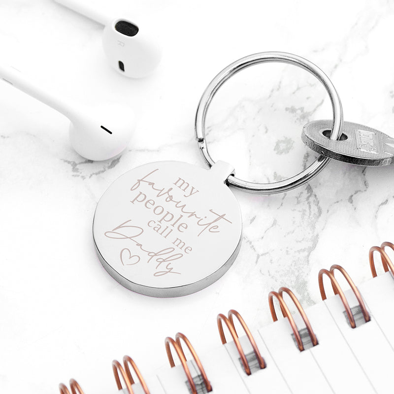 Personalised Favourite Daddy Keyring