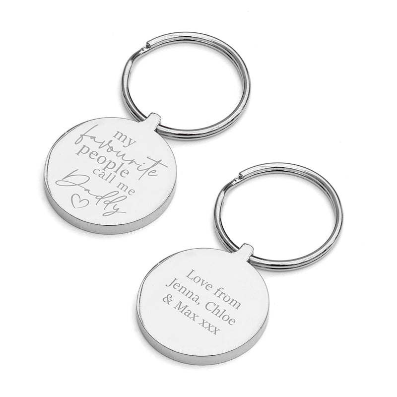 Personalised Favourite Daddy Keyring