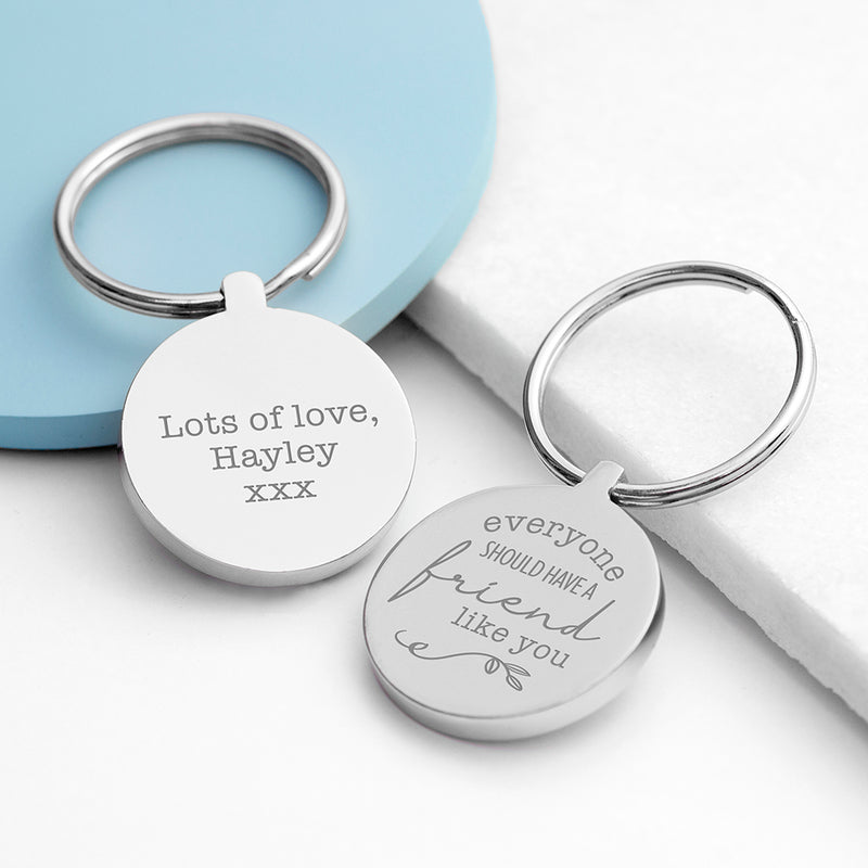 Personalised Wonderful Friend Keyring