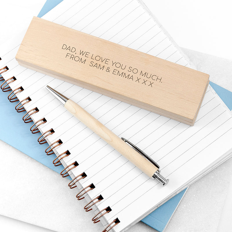 Personalised Special Message Wooden Pen Set