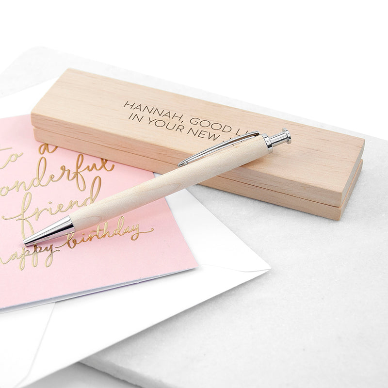 Personalised Special Message Wooden Pen Set
