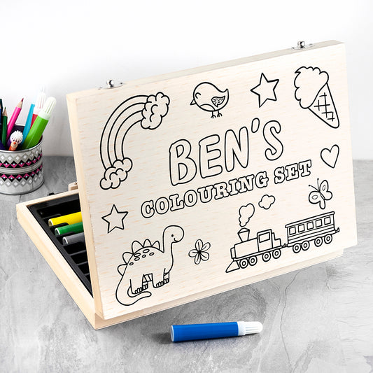 Personalised Colour Your Own Colouring Set, alternate view