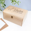 Personalised Baby Giraffe Keepsake Wooden Chest