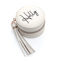 Personalised White Jewellery Case with Tassel