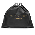 Personalised Elie Beaumont Black Bag with Silver Chevron Strap