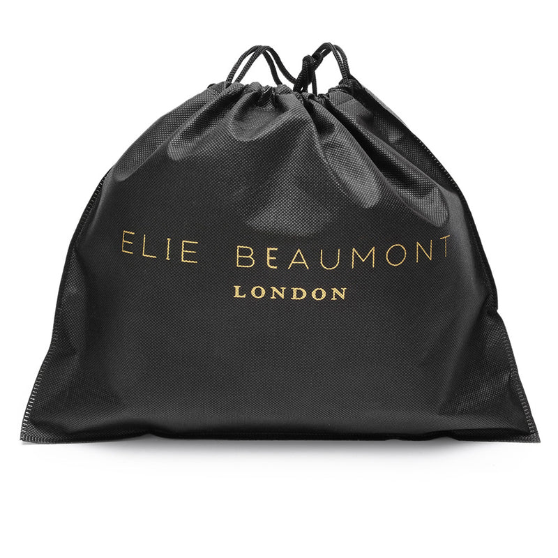 Personalised Elie Beaumont Navy Bag with Gold Chain Strap