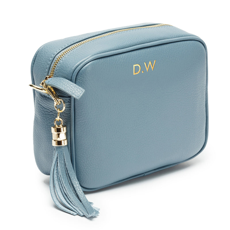 Personalised Elie Beaumont Light Blue with Rainbow Strap