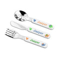 Personalised Kids Elephant Cutlery Set - Metal