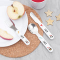 Personalised Kids Winter Penguin Cutlery Set - Metal