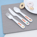 Personalised Kids Spring Bunny Cutlery Set - Plastic