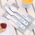 Personalised Kids Pastel Sky Cutlery Set - Plastic