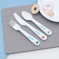 Personalised Kids Scandi Summer Cutlery Set - Plastic