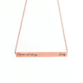 Personalised Forever and Always Horizontal Bar Necklace