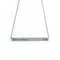 Personalised Forever and Always Horizontal Bar Necklace