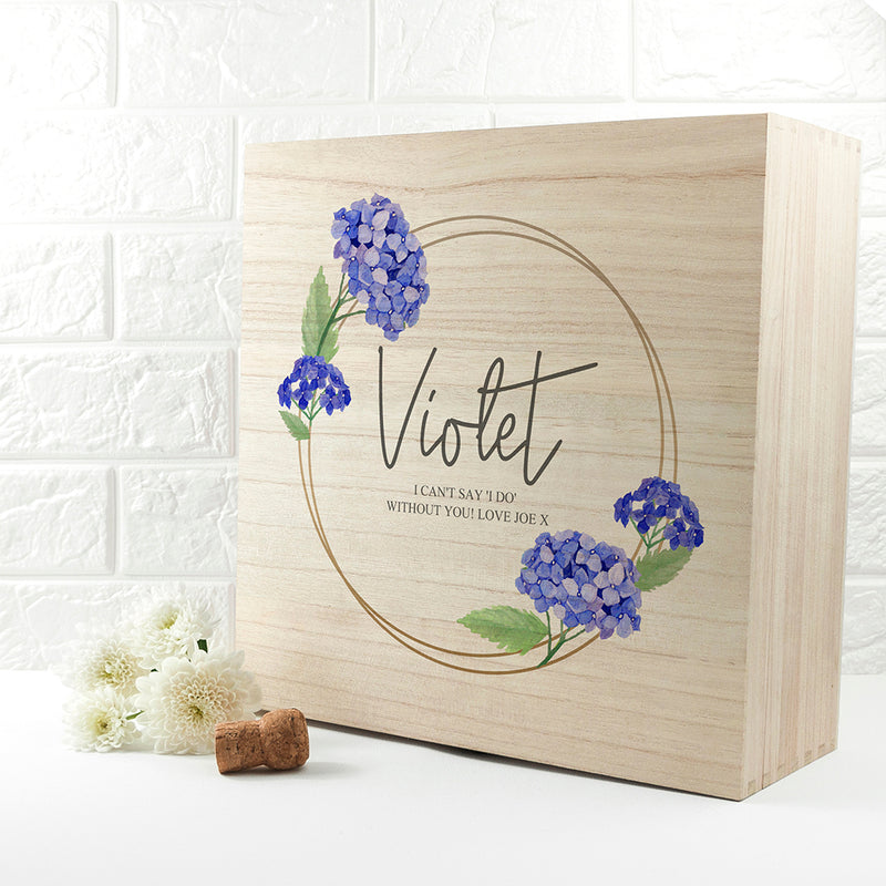 Personalised Floral Bridesmaid Keepsake Box