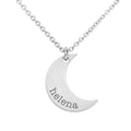 Personalised Crescent Moon Necklace