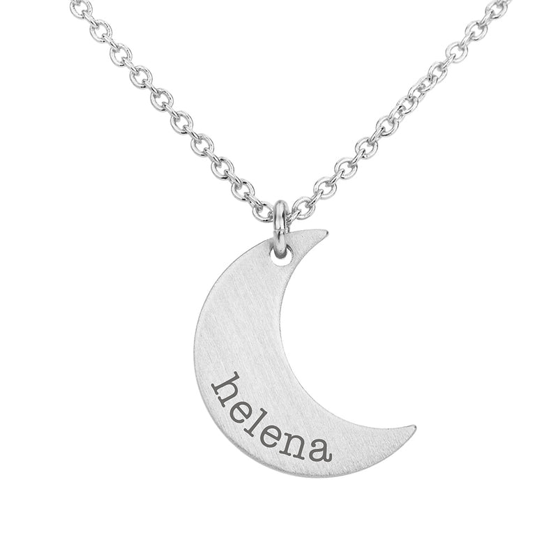Personalised Crescent Moon Necklace