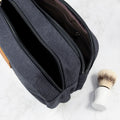 Personalised Deluxe Denim Wash Bag Grey