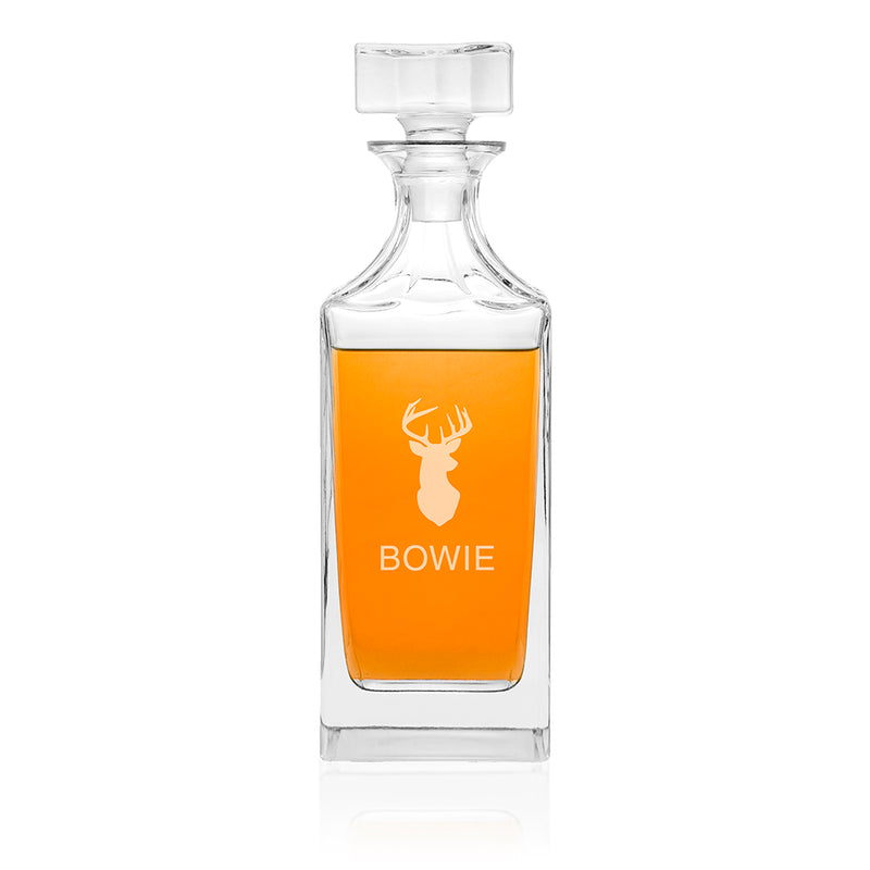 Personalised Timeless Stag Square Decanter