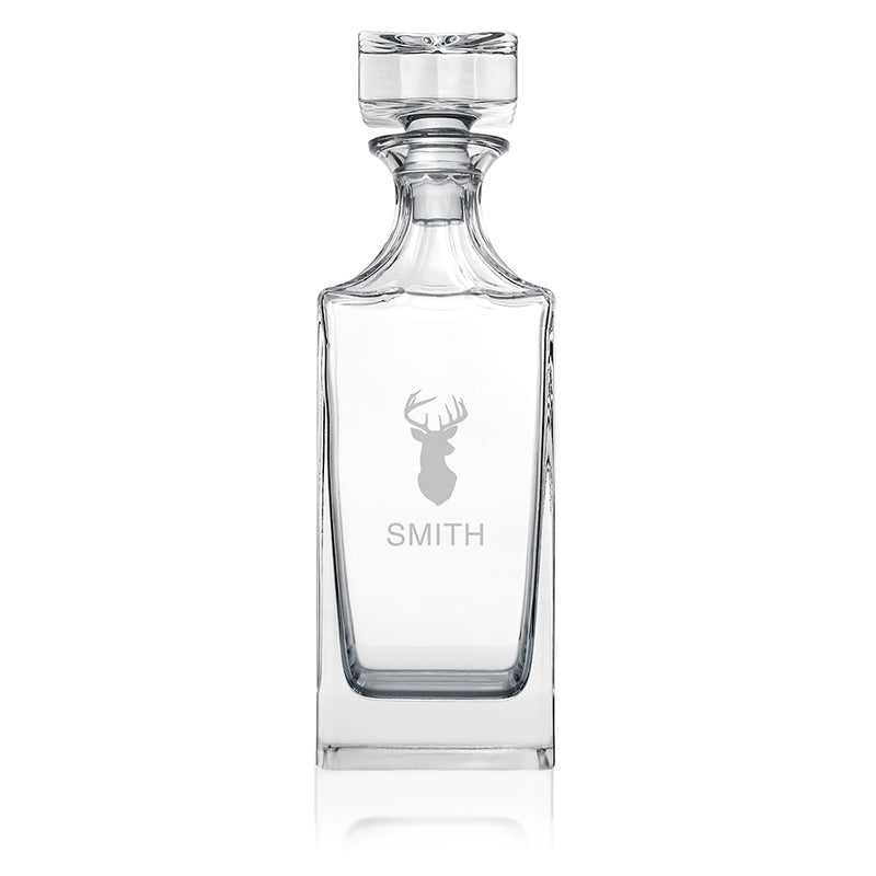 Personalised Timeless Stag Square Decanter