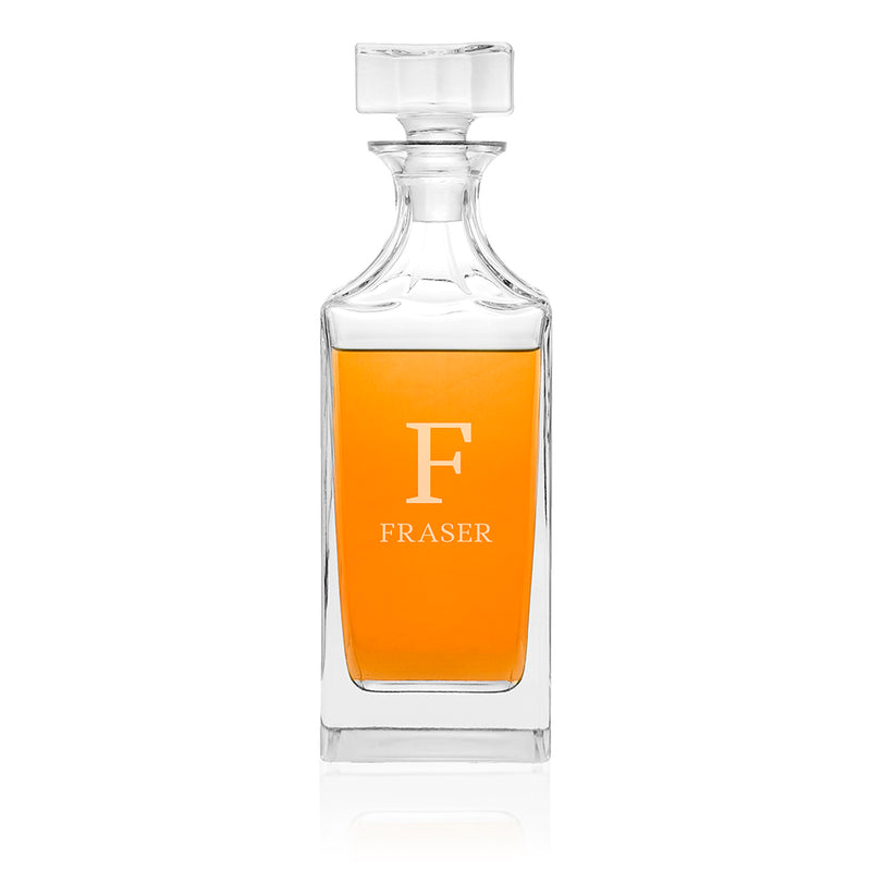 Personalised Timeless Monogram Square Decanter