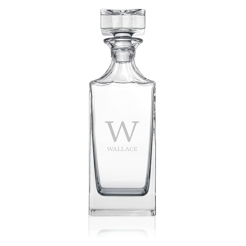 Personalised Timeless Monogram Square Decanter