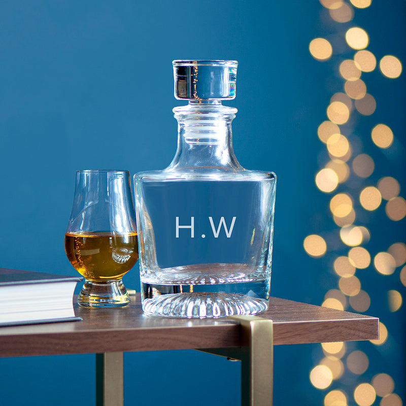 Personalised Elegance Initials Round Decanter
